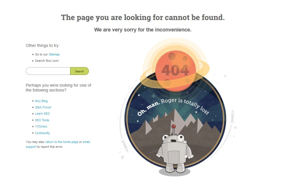 página de error 404